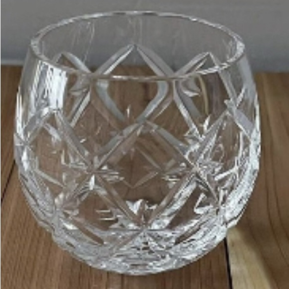 TIFFANY & CO ROUND Bowl/Votive CUT CRYSTAL DESIGNED JOSEF RIEDEL 3"